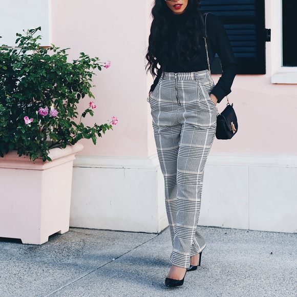 Topshop Checkered Houndstooth Trouser - Picture 6 of 7